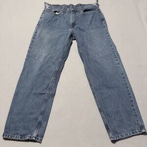 Levi's 550 Jeans Men's Blue Denim Mid Rise Straight Leg Classic Zip Fly - 34x30